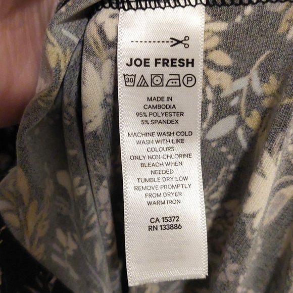 π£ Joe Fresh Women's Floral Button-Down Tie Waist Long Sleeved Dress NWT Size XS - Picture 10 of 11